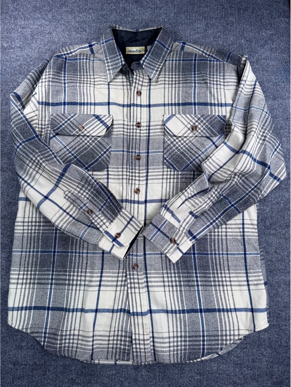 Alpine Ridge Men's Medium Plaid Gorpcore Outdoor Cabincore Shirt